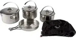 Tatonka Family Cook Set L, 4-teilig, Camping-Kochgeschirr aus Edelstahl