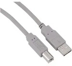 Hama USB Connection Cable A-Plug - B-Plug, grey, 1.8 m, 1,8 m, USB A, USB B,...