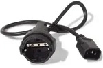 APC Stromverbindungskabel - AP9880 - C14 auf CEE 7/7 Schuko, 0,6 m