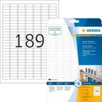 HERMA Etiketten A4 25,4x10 mm wei&szlig; extrem stark haftend Papier matt 4725 St.,