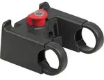 KLICKfix Handlebar Adapter with Lock, Adapter f&uuml;r Lenkerhalterung, Schwarz, Rot