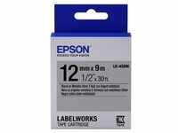 Epson Etikettenkassette LK-4SBM - Metallisch - schwarz auf silber - 12mmx9m, sch