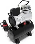 Wiltec Airbrush Kompressor AF186 mit Lufttank, 1 Zylinder Kolben, max. 4 bar Druck