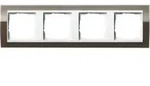 Gira Abdeckrahmen 4fach klar braun 0214763 - Schwarz