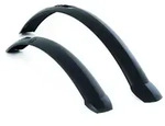 Hebie 0760 E Taipan Steckbleche 28'', ca. 40 mm, mit Spritzschutz, schwarz (1 Paar) -