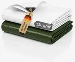 NOOR Abdeckplane HOBBY - 120g/m2 - 3x4 m - Wei&szlig; - Gewebeplane mit &Ouml;sen -
