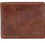 FOSSIL Leder Geldb&ouml;rse Ryan Bifold with Flip ID RFID Dark Brown braun - Braun