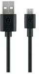 USB 2.0 Kabel, USB-A Stecker > Micro-USB Stecker (schwarz, 1 Meter) - Schwarz