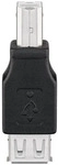 USB-A-auf-USB-B-Adapter, schwarz 2,5 W, 0,5 A, 480 Mbit/s, USB 2.0 - Schwarz