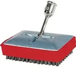 Sorex 27604 Bohnerbesen, mit Kugelgelenk und vernickeltem Temperguss-Stielhalter, rot