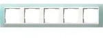 Gira 0215395 Abdeckrahmen 5-fach Event Opak mint reinwei&szlig;/gl&auml;nzend - T&uuml;rkis