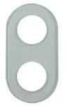 Berker Glasrahmen 2fach Serie Glas klar, Transparent, Geh&auml;rtetes Glas, Schraubenlos,