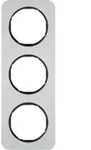 Berker Rahmen R.1 Alu/schwarz 10132184