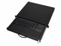 aixcase 19 Rack 1U Tastatur DE Touchpad USB schwarz