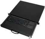 aixcase 19" Rack 1U Tastatur DE Touchpad USB schwarz - Schwarz