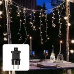 180-tlg. LED-Eislichtvorhang, warm-wei&szlig;e LEDs
