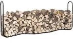 ShelterLogic Stahl Kaminholzregal Schwarz 25x244x99 cm - Schwarz