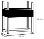 Shelter Logic Metall Kaminholzregal inkl. Abdeckung schwarz 120 x 36 x 119 cm (L x B