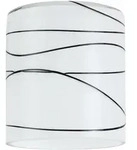 Paulmann 600.53, Wohnzimmer, Drinnen, Schwarz, Wei&szlig;, Glas, Zylinder, Muster -