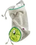 Mastrad Aufbewahrungsbeutel f&uuml;r Knoblauch 900g, natur/gr&uuml;n - Gr&uuml;n