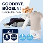 CLEANmaxx B&uuml;gler f&uuml;r Hemden & Blusen in Wei&szlig;/Silber - 1800 Watt - Grau/Wei&szlig;