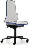 Arbeitsdrehstuhl Neon Rollen o.Polsterelement blau 450-620mm Permanentkontakt
