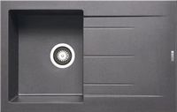 PYRAMIS Sp&uuml;le ALAZIA 79x50 in IRON GREY mit Excenterbedienung / Granitsp&uuml;le /
