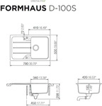 Schock Einbausp&uuml;le Formhaus D-100S U Onyx - Unterbausp&uuml;le - Schwarz