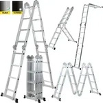 Craftfull Mehrzweckleiter CF-104A | 6in1 Leiter - Gelenkleiter aus Aluminium -