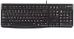 Logitech K120, Kabelgebunden, USB, AZERTY, Schwarz - Schwarz