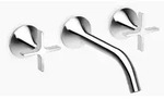 Dornb Waschtisch-Wandbatterie VAIA Ausl 190mm ohne Ablaufgarnitur chrom - Silber