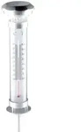 Grundig Ausenthermometer - mit Solarbeleuchtung - 57 cm - Silber