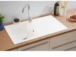 respekta Mineralite Einbausp&uuml;le 1 Becken Boston 86 x 50 cm 86 x 50 cm - Wei&szlig;