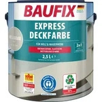 BAUFIX Express Deckfarbe hellgrau matt, 2.5 Liter, Wetterschutzfarbe - Hellgrau