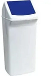 DURABLE Wertstoffsammler 40 l H747xB320xT366mm wei&szlig; blau Deckel - Wei&szlig;