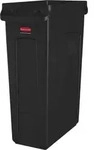 Rubbermaid Slim Jim Bel&uuml;fteter Abfalleimer mit Luftschlitzen 87L braun - Braun
