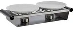 APS 35343 Speisenw&auml;rmer, Edelstahl, 2-flammig, 34 x 13 cm, H&ouml;he 6 cm - Silber