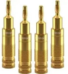 Bananen-Stecker Premium-Adapter | Bananen-Stecker | 6,0 mm2 - Gold