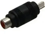 Cinch-Adapter zu Lautsprecher-Stecker Lautsprecherstecker > Cinch-Kupplung - Schwarz