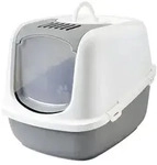 SAVIC Nestor Jumbo Wei&szlig;-Grau &ndash; geschlossene Katzentoilette &ndash; 66 5x48 5x46 5 cm