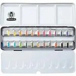 Schmincke AKADEMIE Aquarellkasten mit 24 halben N&auml;pfchen