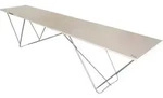 Nespoli Holz-Tapeziertisch 300 x 60 x 72 cm - Silber
