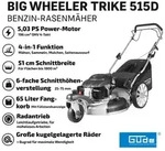 G&Uuml;DE Rasenm&auml;her Benzin mit Antrieb Trike Premium Big Wheeler Trike 515D 4in1