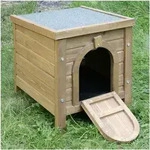 KERBL Kleintierhaus Outdoor (L x B x H 36 x 36 x 40 cm, lasiertes Holz) 82740 -...