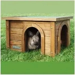 Kerbl 82852, Haus, Kaninchen, Holz, Bitumen, 320 mm, 450 mm - Braun
