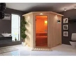 Karibu Sauna Innensauna Siirin Eckeinstieg ohne Zubeh&ouml;r 196x170x198 cm ohne