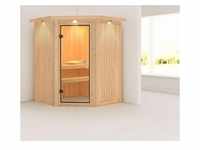 Karibu Sauna Larin 68mm Dachkranz ohne Saunaofen classic Tür