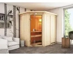 Karibu Sauna Innensauna Carin Eckeinstieg ohne Zubeh&ouml;r 196x151x198 cm ohne...