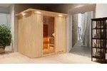 Karibu Sauna Innensauna Sodin Fronteinstieg Ofen 9 KW externe Strg easy 210x184x202
