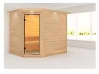 Karibu Sauna Tanami 40mm Dachkranz ohne Ofen classic Tür